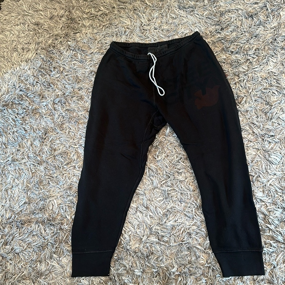 Free City washed black distressed Capri sweatpants